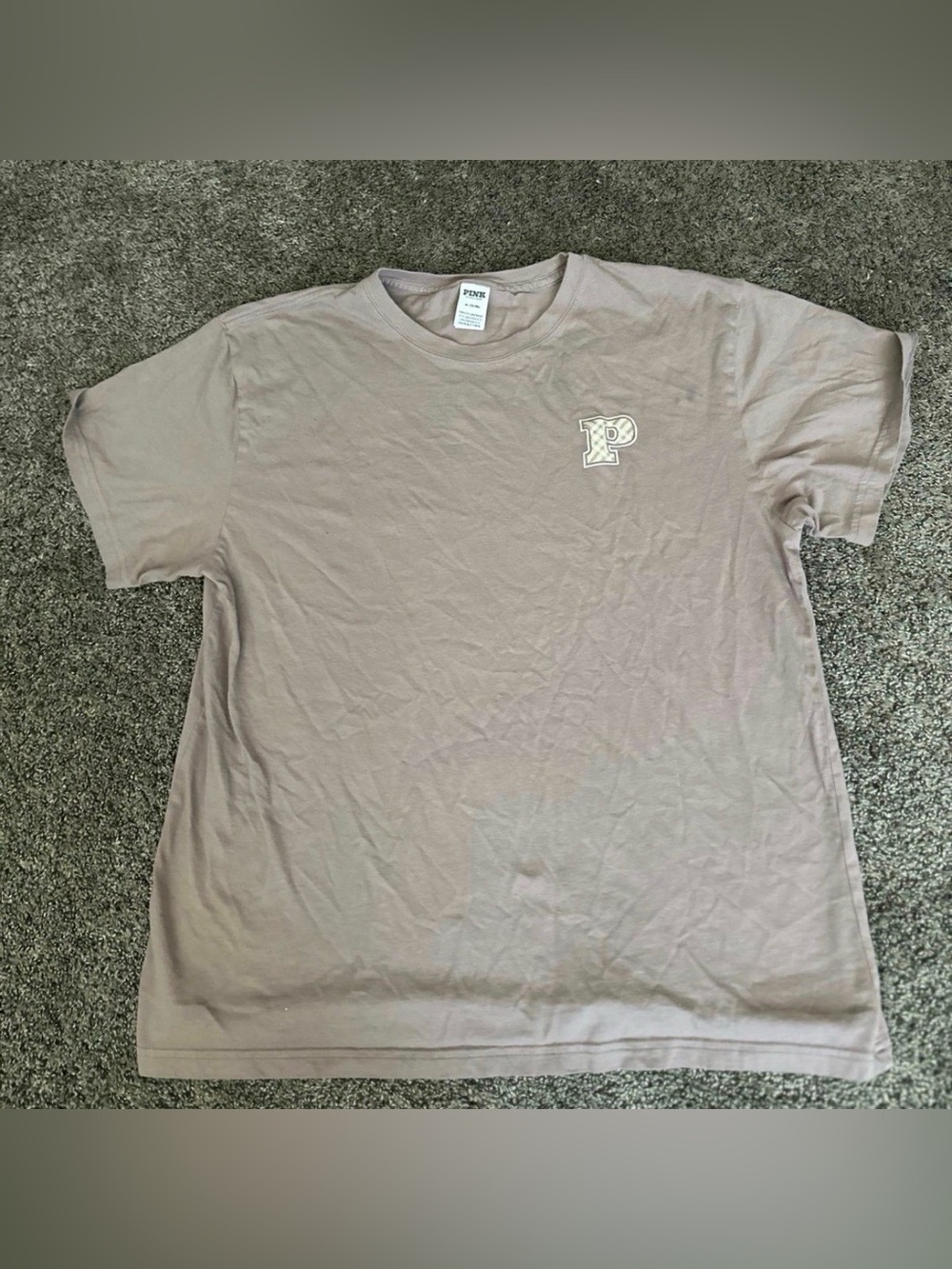PINK VS Brown Short Sleeve Tee Size Medium 0383